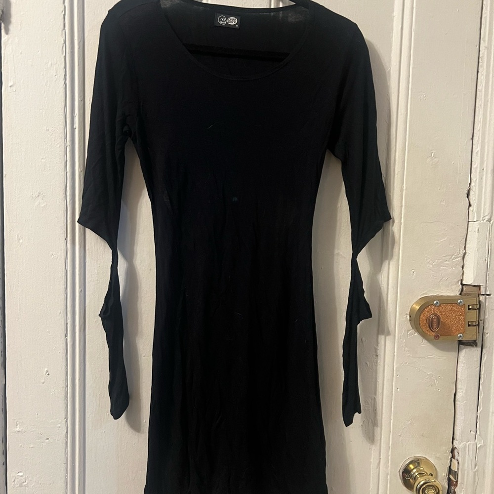 Cheap Monday Black cotton Dress with elbow and back openings